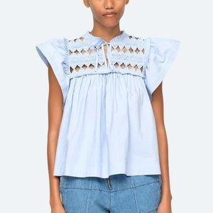 Sea New York Phoebe Tank Top in Sky